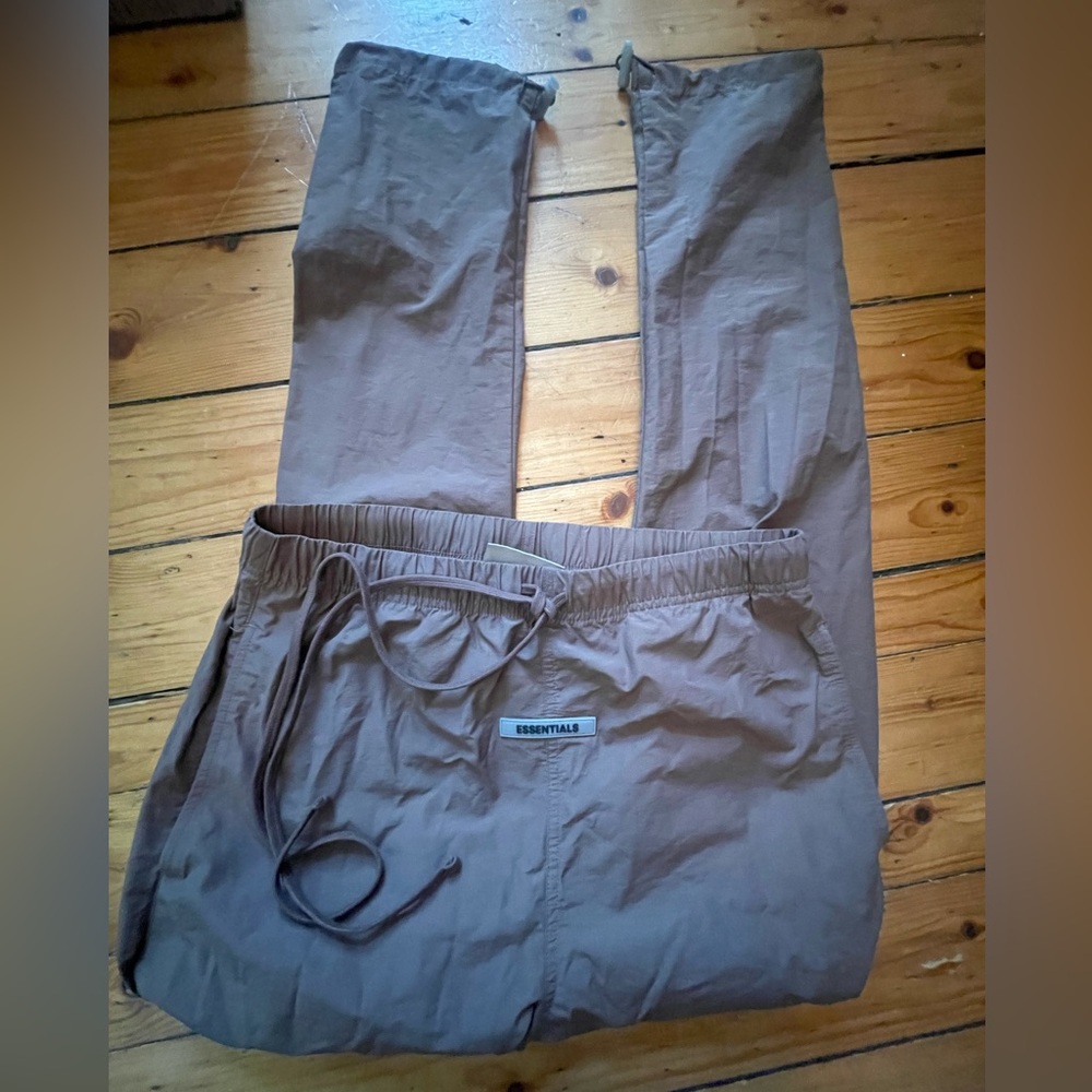 Fear of God Essentials Men's Drawstring Pants in Taupe Brown